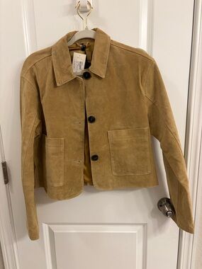 Blank NYC Tan Suede Leather Jacket